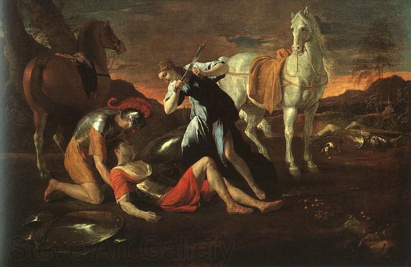 Nicolas Poussin Tancred and Erminia France oil painting art